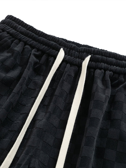 Plaid Straight Leg Trousers